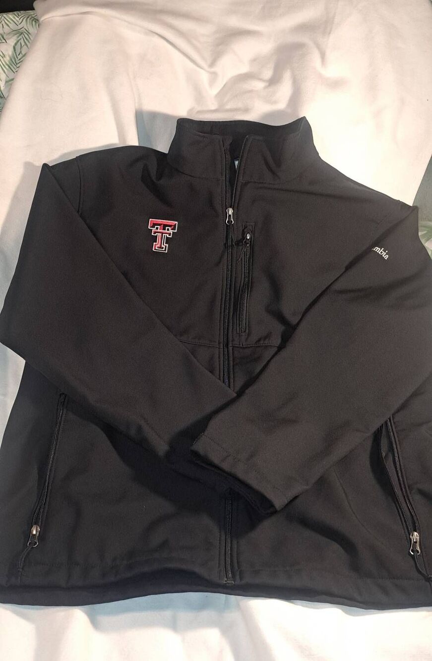 Columbia Texas Tech Red Raiders Ascender Softshell Jacket Men's XXL Black - Picture 2 of 8